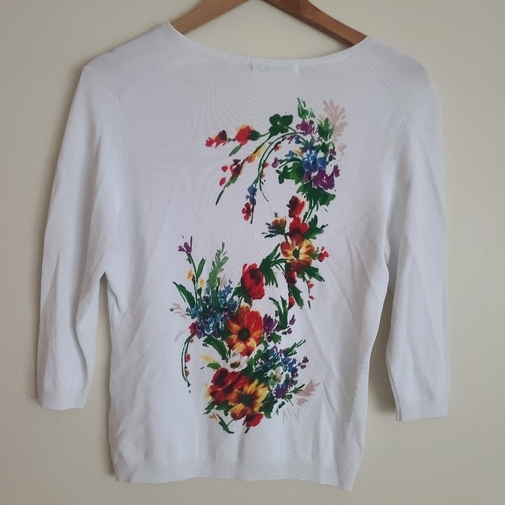 Vertigo Paris floral v neck top sz m - Picture 2 of 8